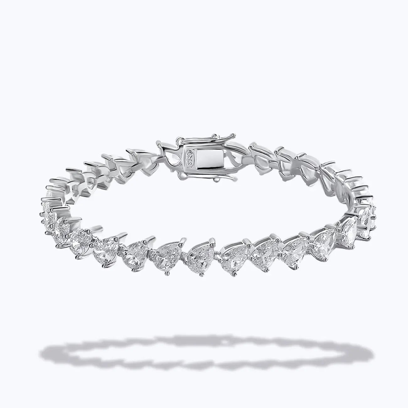 925er-Silber Moissanit Teardrop Armband "Candice" - Pearlsey