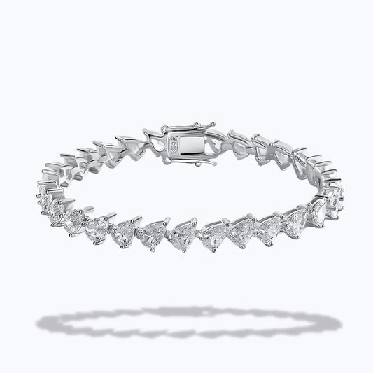 925er-Silber Moissanit Teardrop Armband "Candice" - Pearlsey