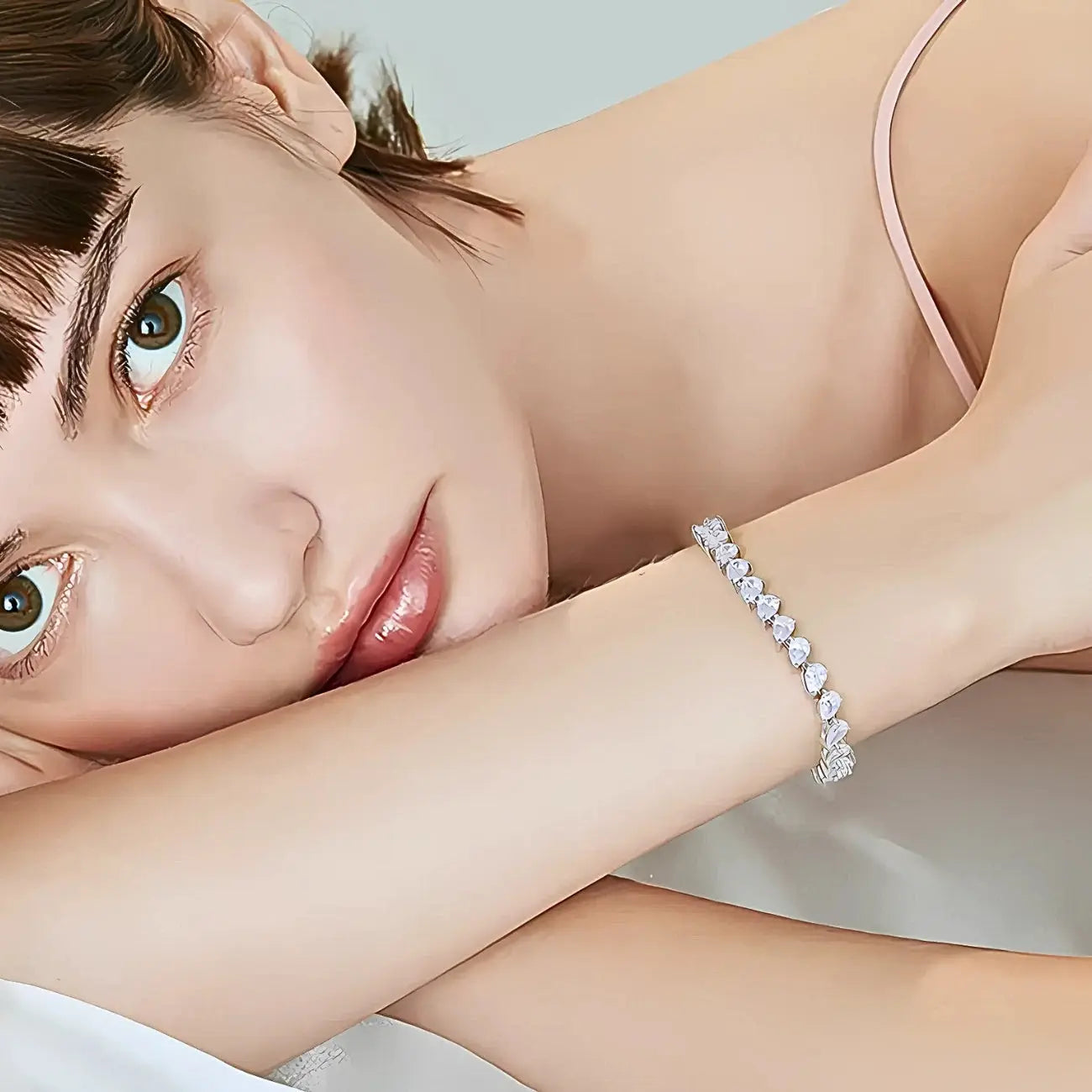 925er-Silber Moissanit Teardrop Armband "Candice" - Pearlsey