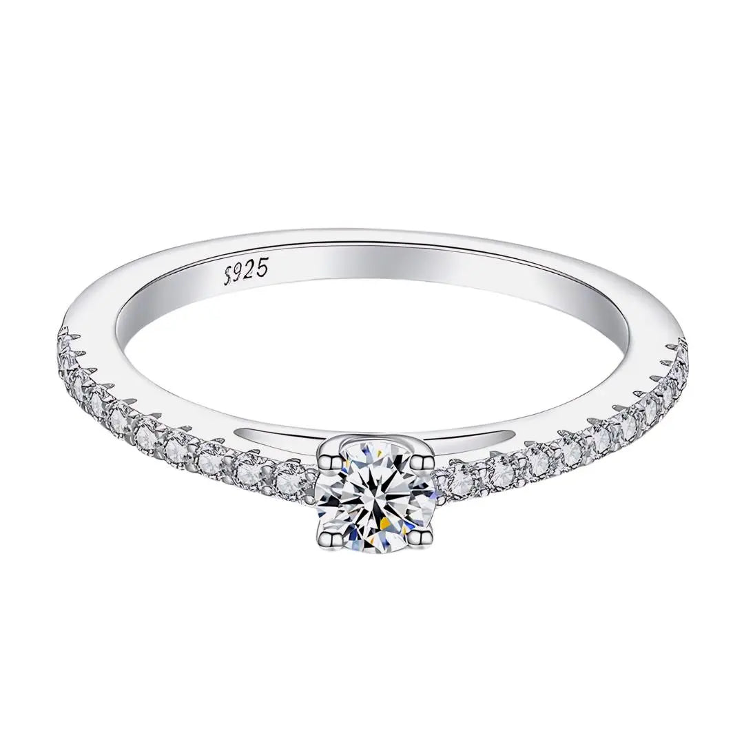 925er Silber Ring "Ivy" mit Moissanite Besatz - Pearlsey