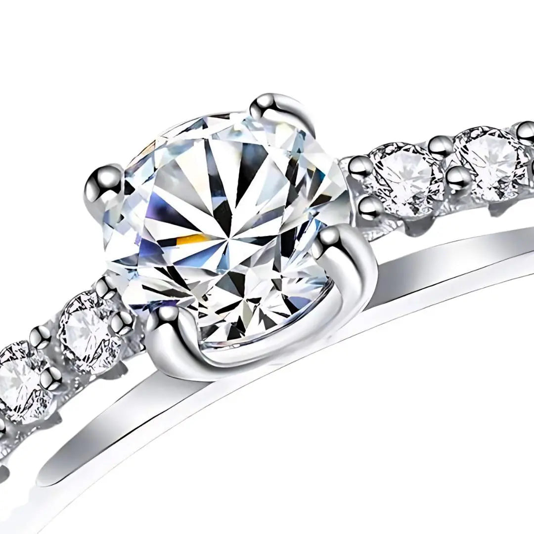 925er Silber Ring "Ivy" mit Moissanite Besatz - Pearlsey