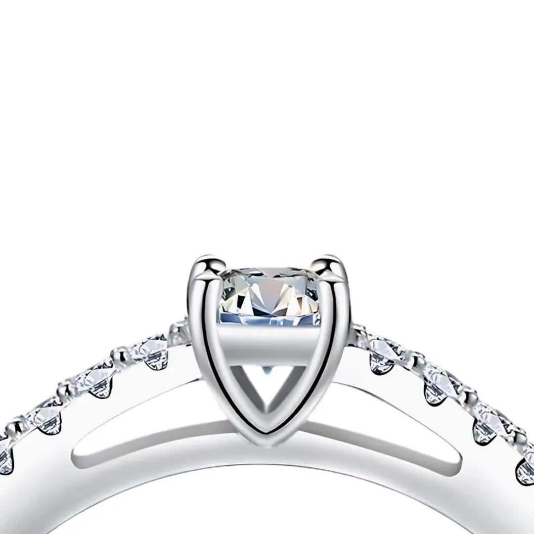 925er Silber Ring "Ivy" mit Moissanite Besatz - Pearlsey