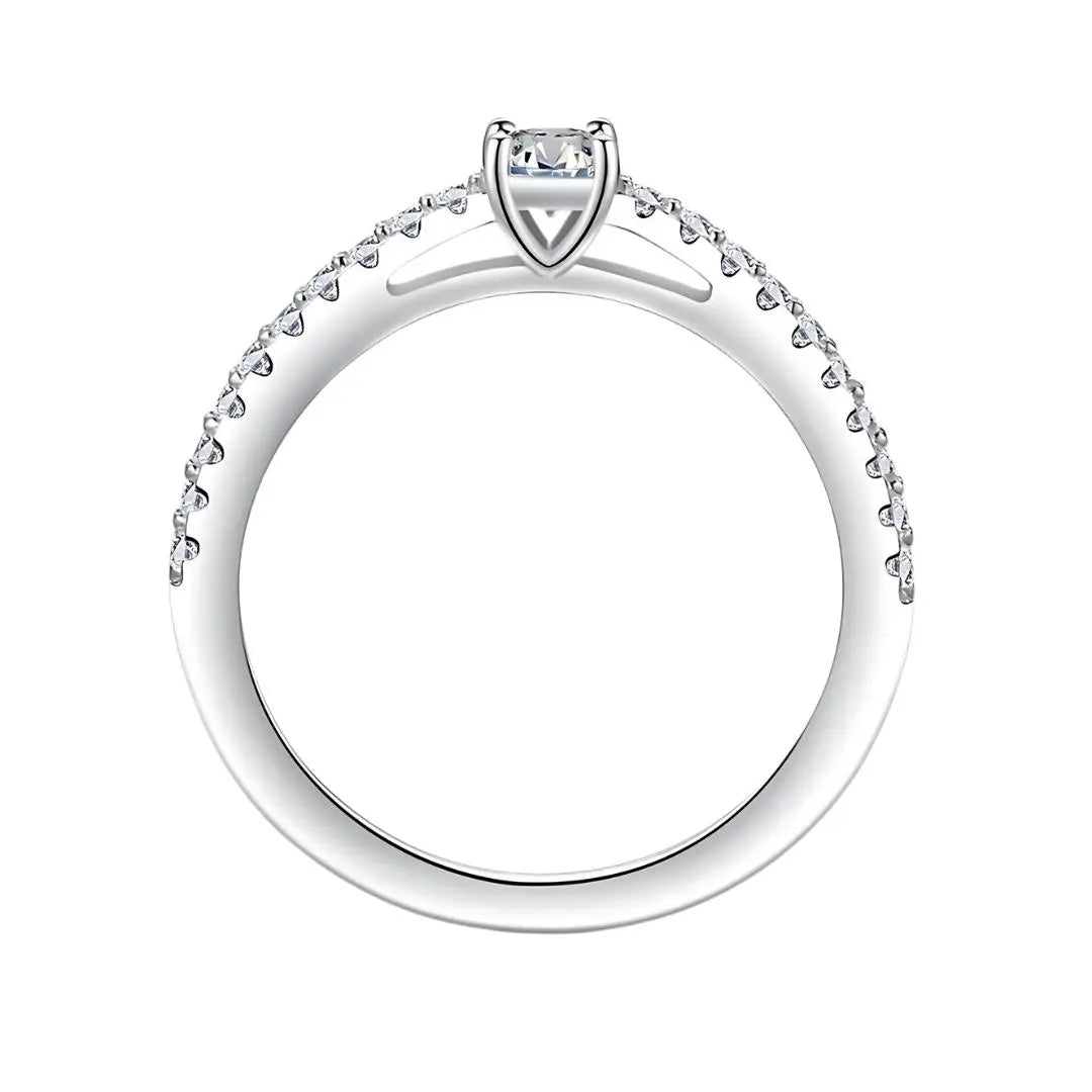 925er Silber Ring "Ivy" mit Moissanite Besatz - Pearlsey