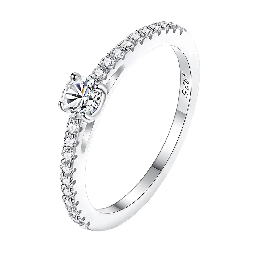 925er Silber Ring "Ivy" mit Moissanite Besatz - Pearlsey