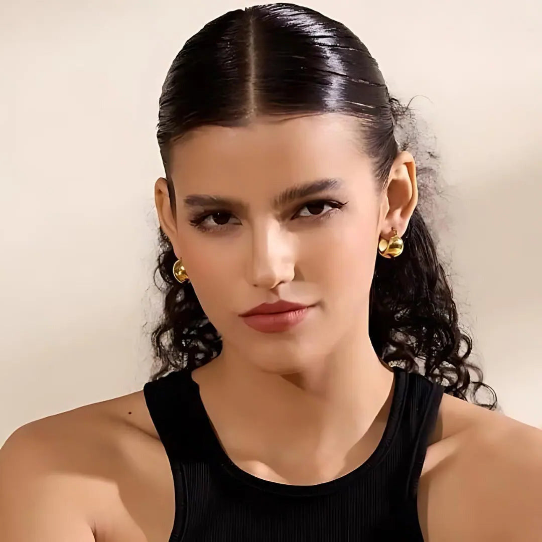 Ball Hoop Ohrringe "Hazal"- 18 Karat - Pearlsey