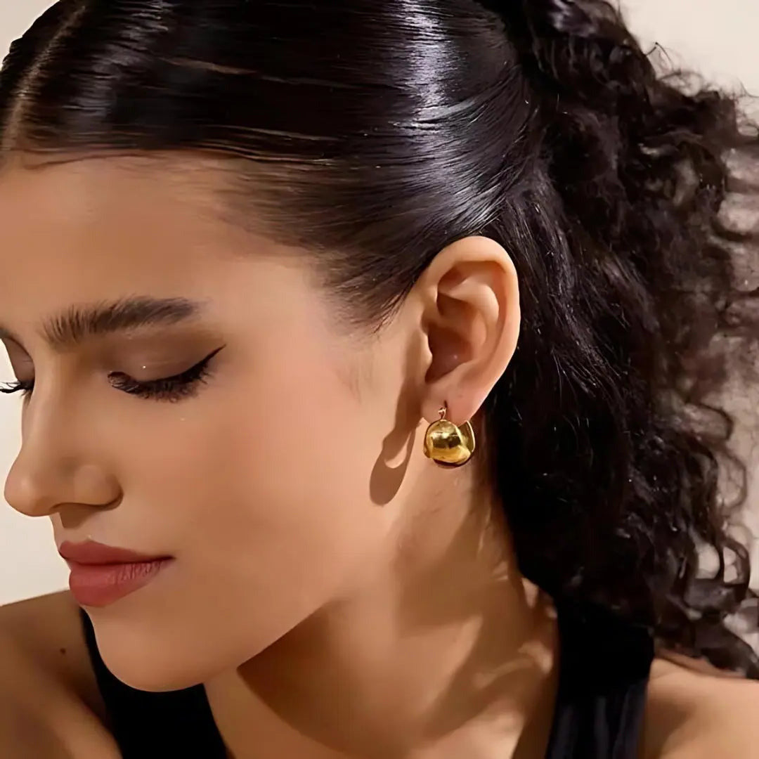 Ball Hoop Ohrringe "Hazal"- 18 Karat - Pearlsey