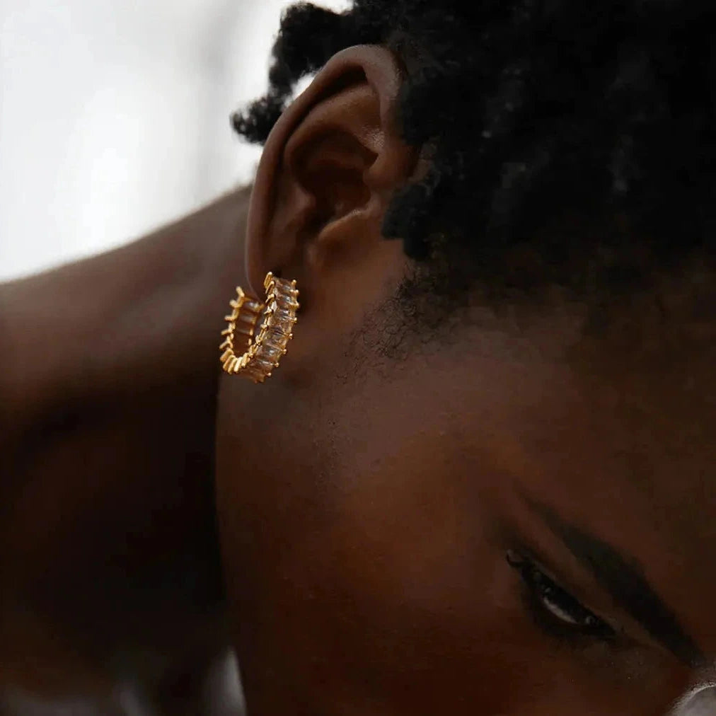 Crystal Hoops "Madison" - Pearlsey