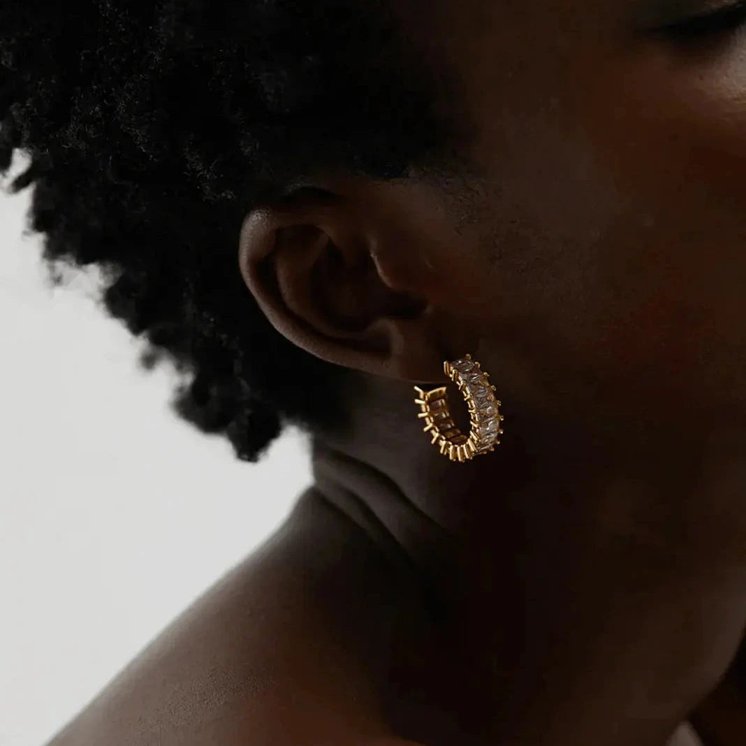 Crystal Hoops "Madison" - Pearlsey