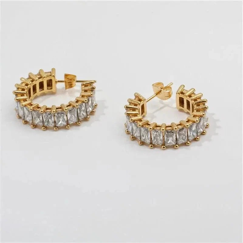 Crystal Hoops "Madison" - Pearlsey