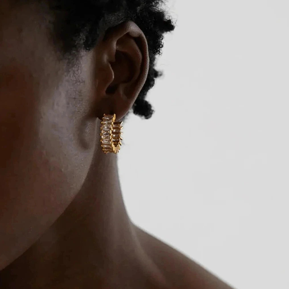 Crystal Hoops "Madison" - Pearlsey