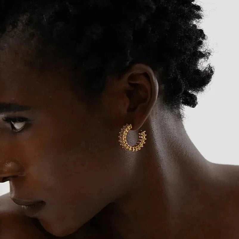 Crystal Hoops "Madison" - Pearlsey