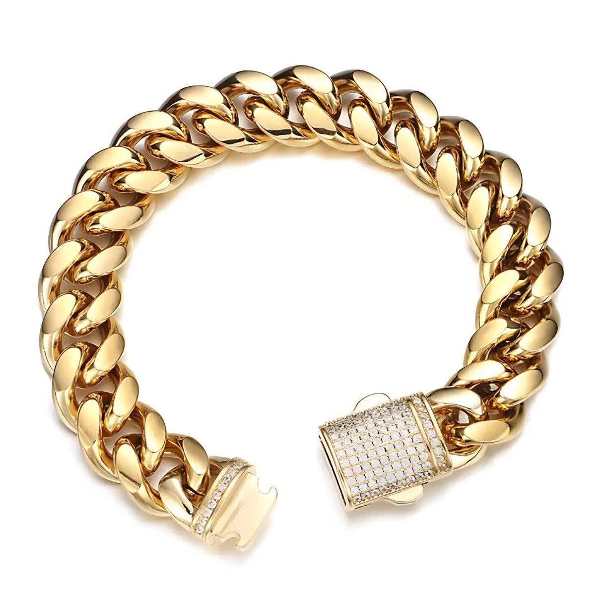 Cuban Chain Armband "Miami Vice"-18 Karat vergoldet - Pearlsey