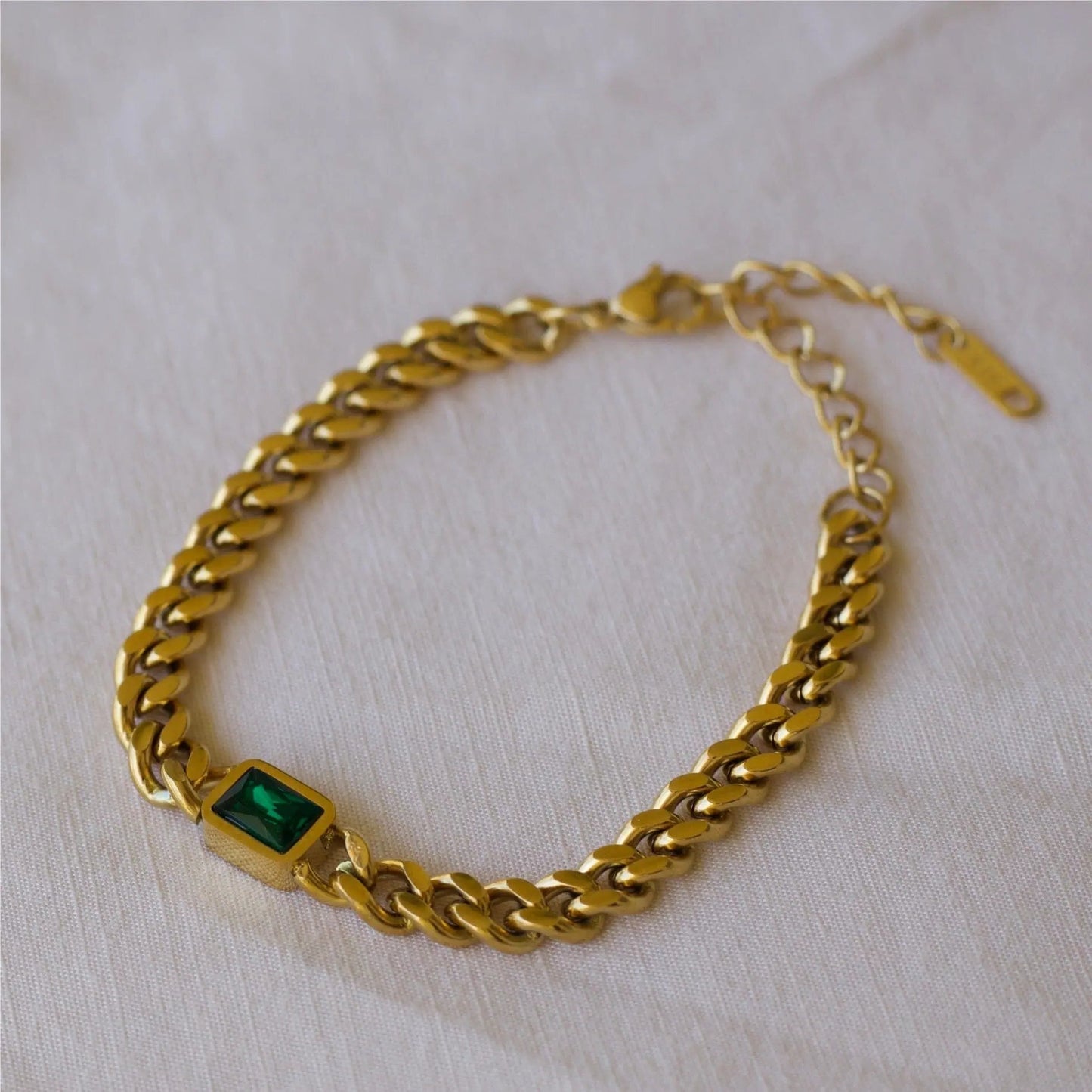 Cuban Link Armreifen "Martha"-18 Karat (8mm) - Pearlsey