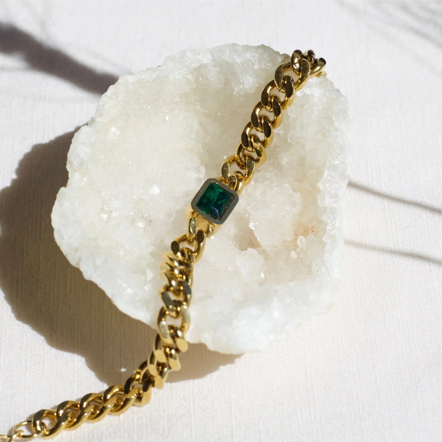 Cuban Link Armreifen "Martha"-18 Karat (8mm) - Pearlsey