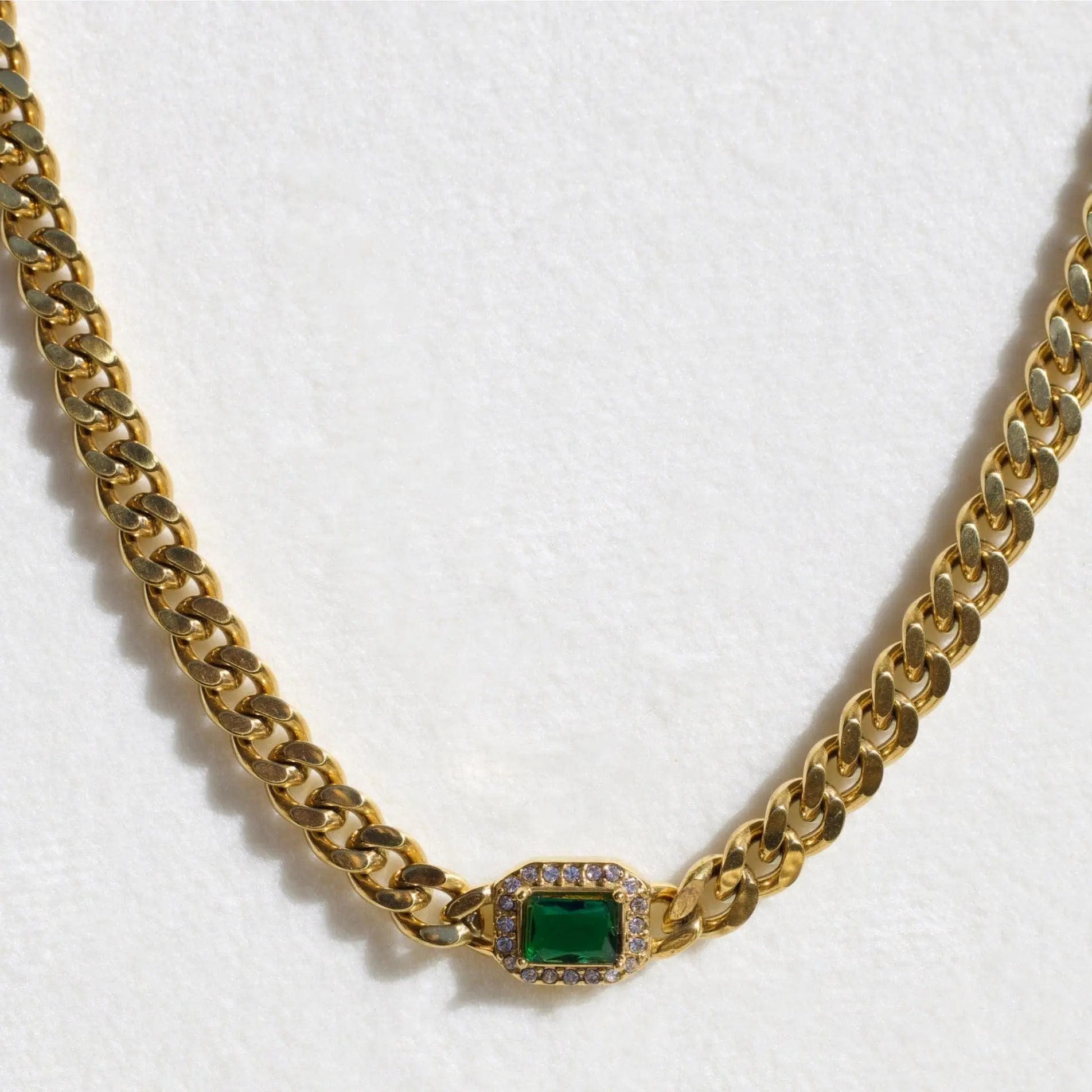 Cuban Link Chain Halskette "Martha"-18 Karat - Pearlsey