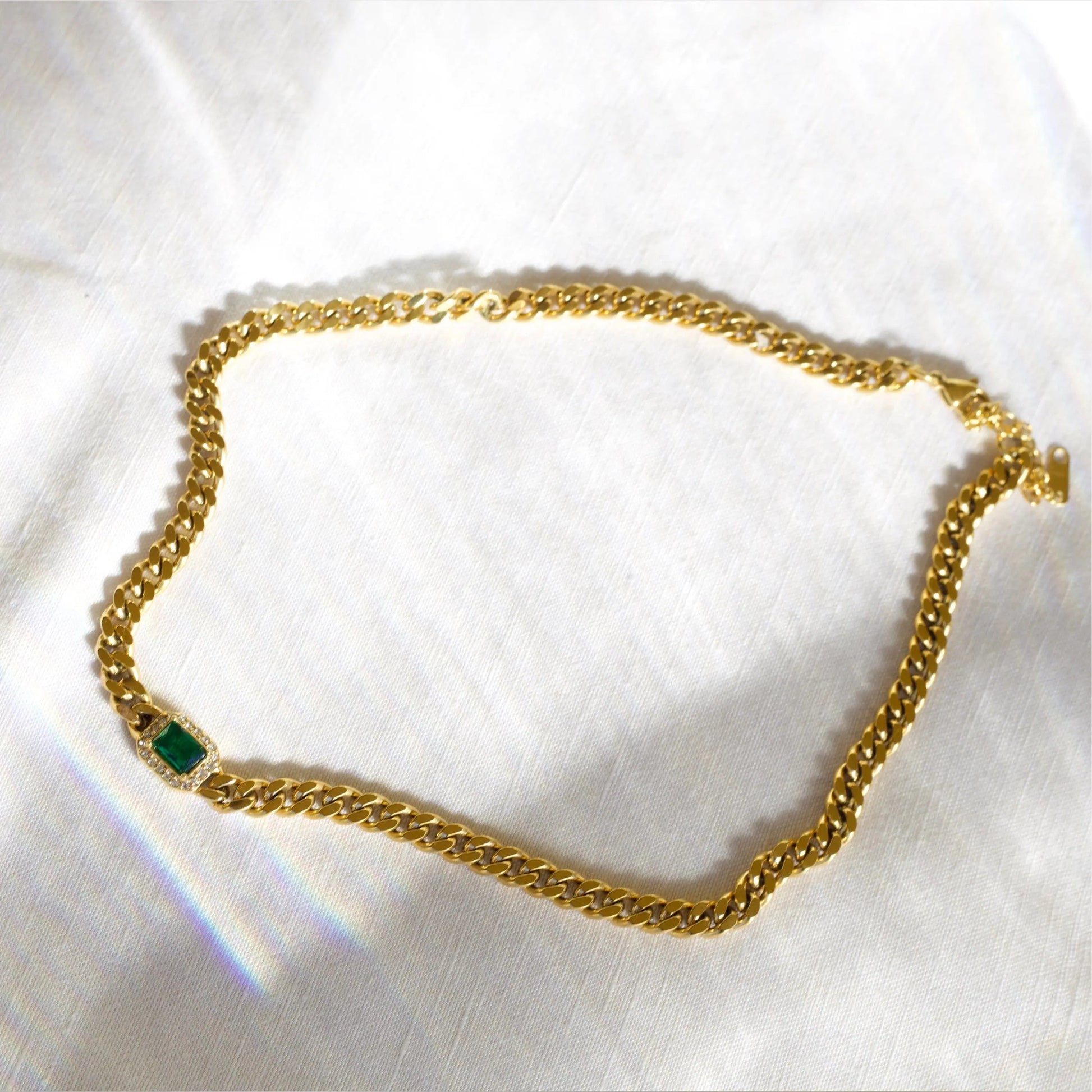 Cuban Link Chain Halskette "Martha"-18 Karat - Pearlsey