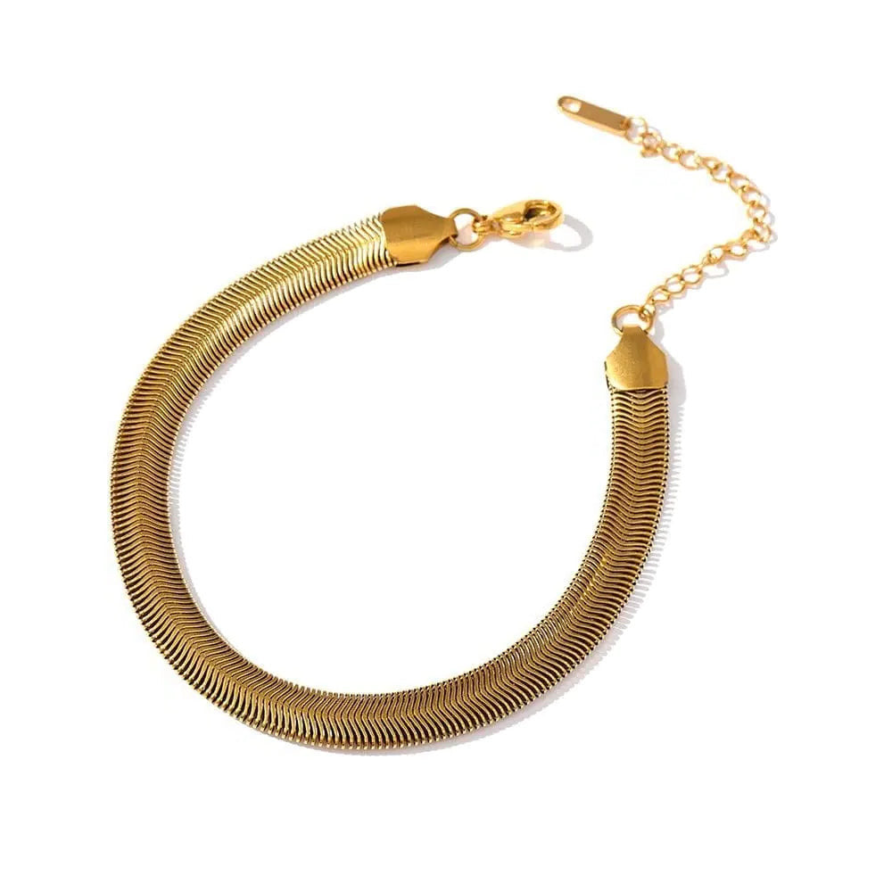 Damen Fischgräten-Armband 6mm- 18 Karat - Pearlsey