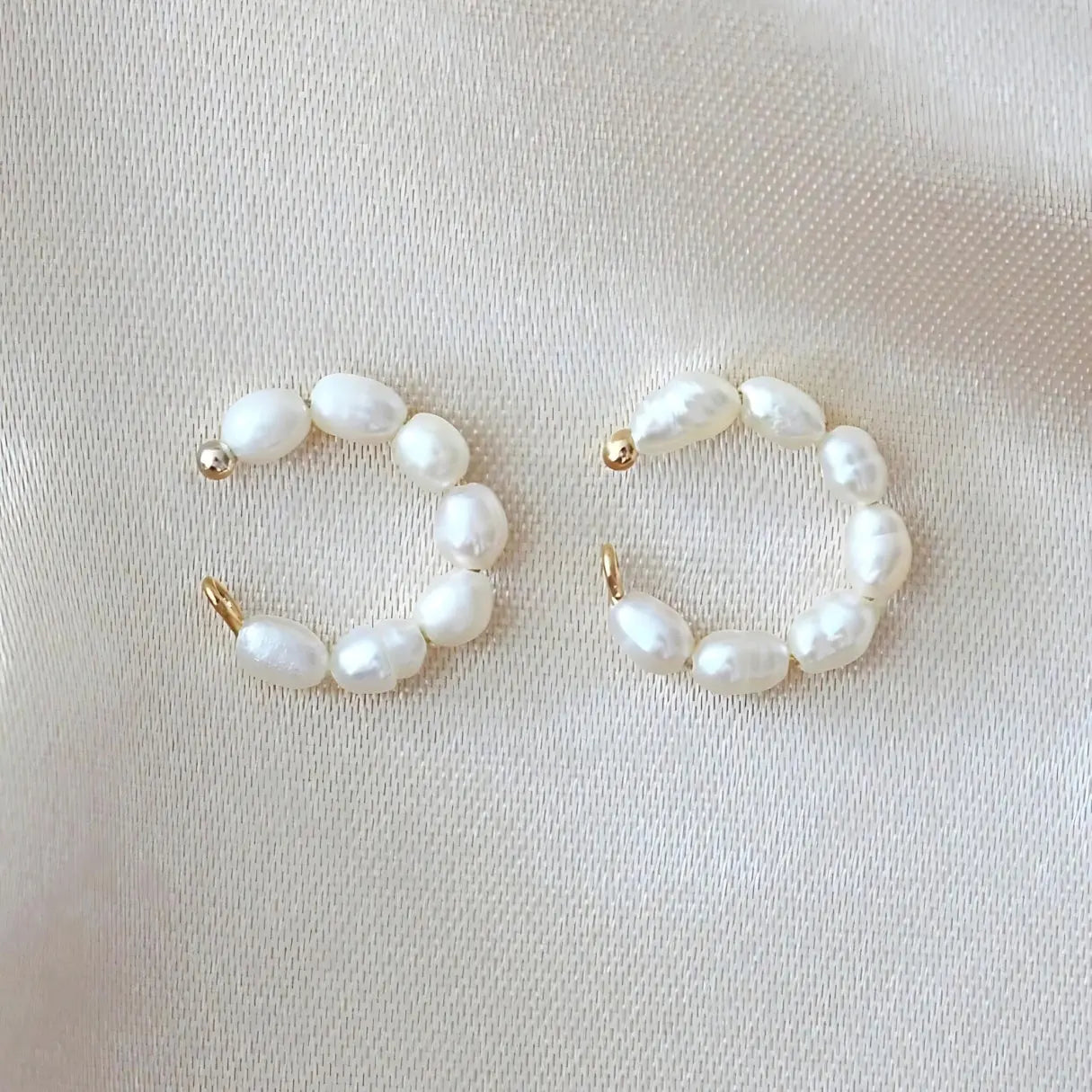 Frischwasserperlen Earcuffs- 18 Karat vergoldet - Pearlsey