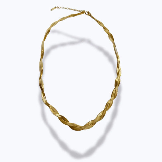 Gedrehte Schlangenkette Halskette "Frances" - Pearlsey