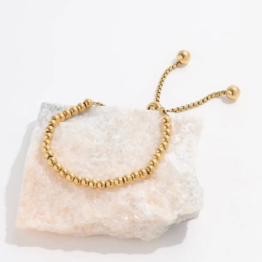 Goldkugeln-Armband "Leonidas"-18k - Pearlsey