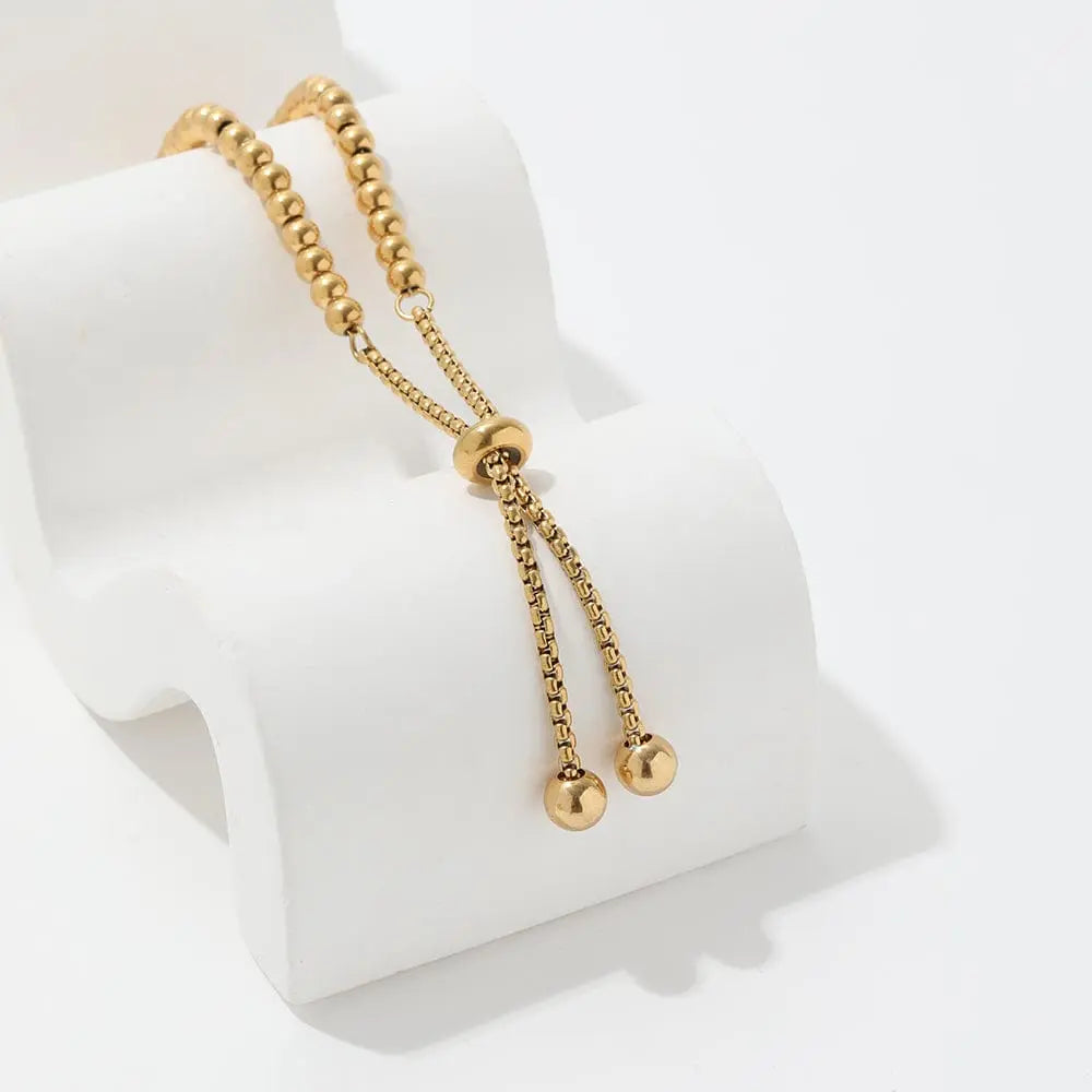 Goldkugeln-Armband "Leonidas"-18k - Pearlsey