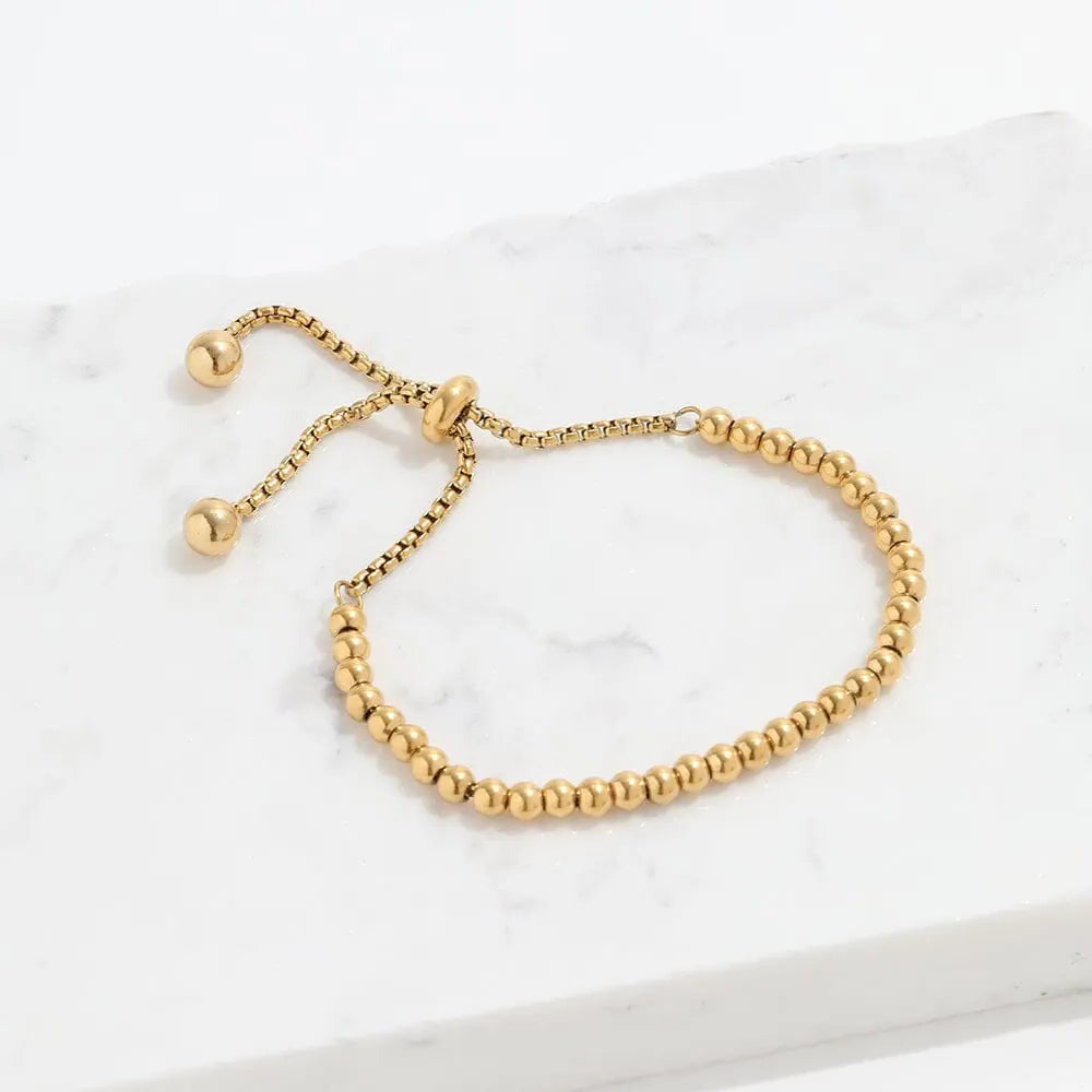 Goldkugeln-Armband "Leonidas"-18k - Pearlsey