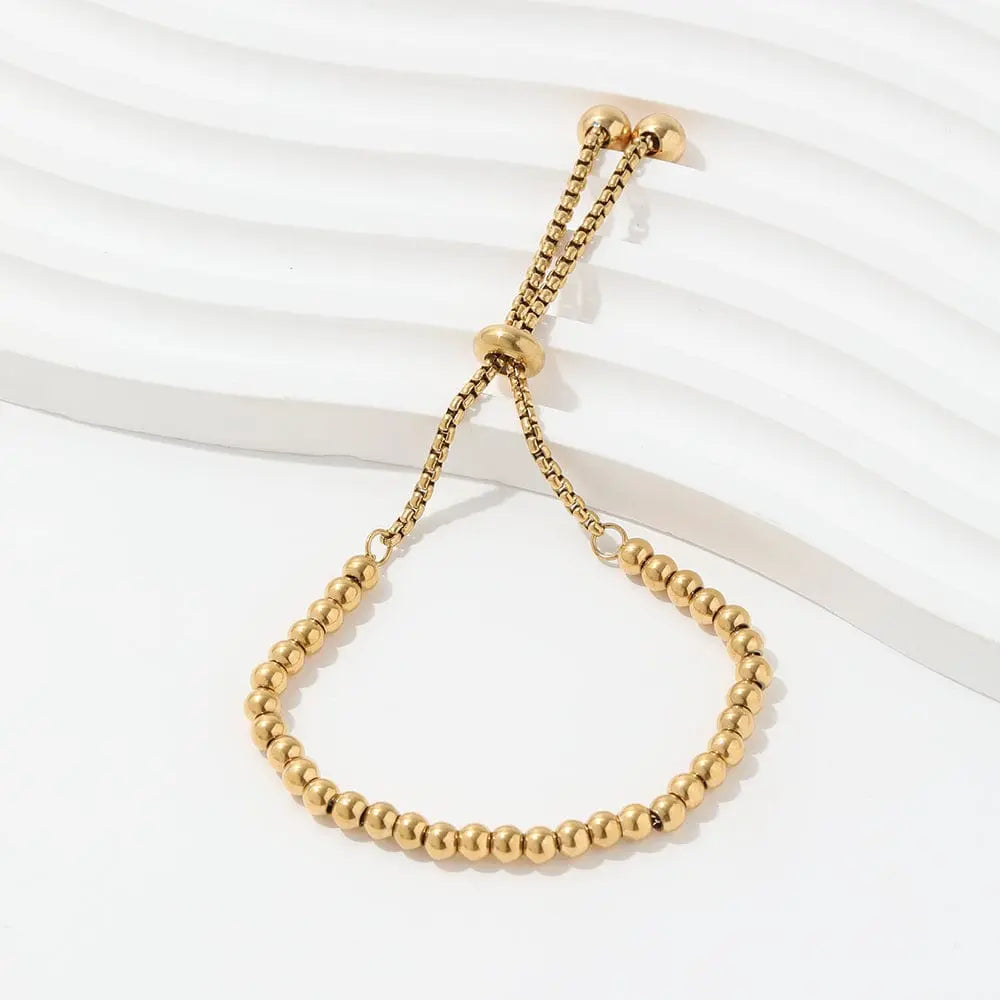 Goldkugeln-Armband "Leonidas"-18k - Pearlsey