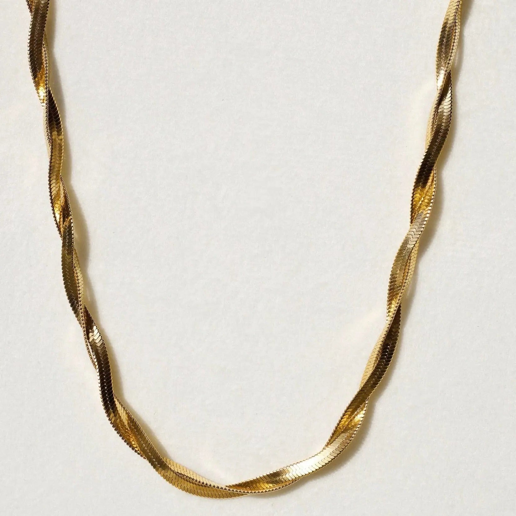 Halskette "Frances" - Twisted Snake Chain-18k - Pearlsey