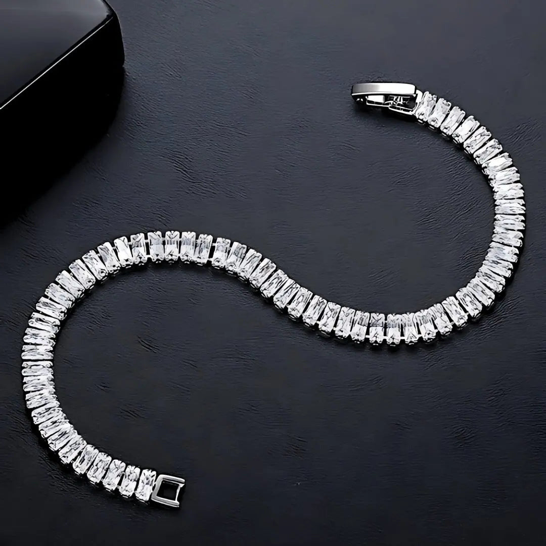 Icy Tennis Armband- 925 Sterling Silber 18 Karat vergoldet - Pearlsey