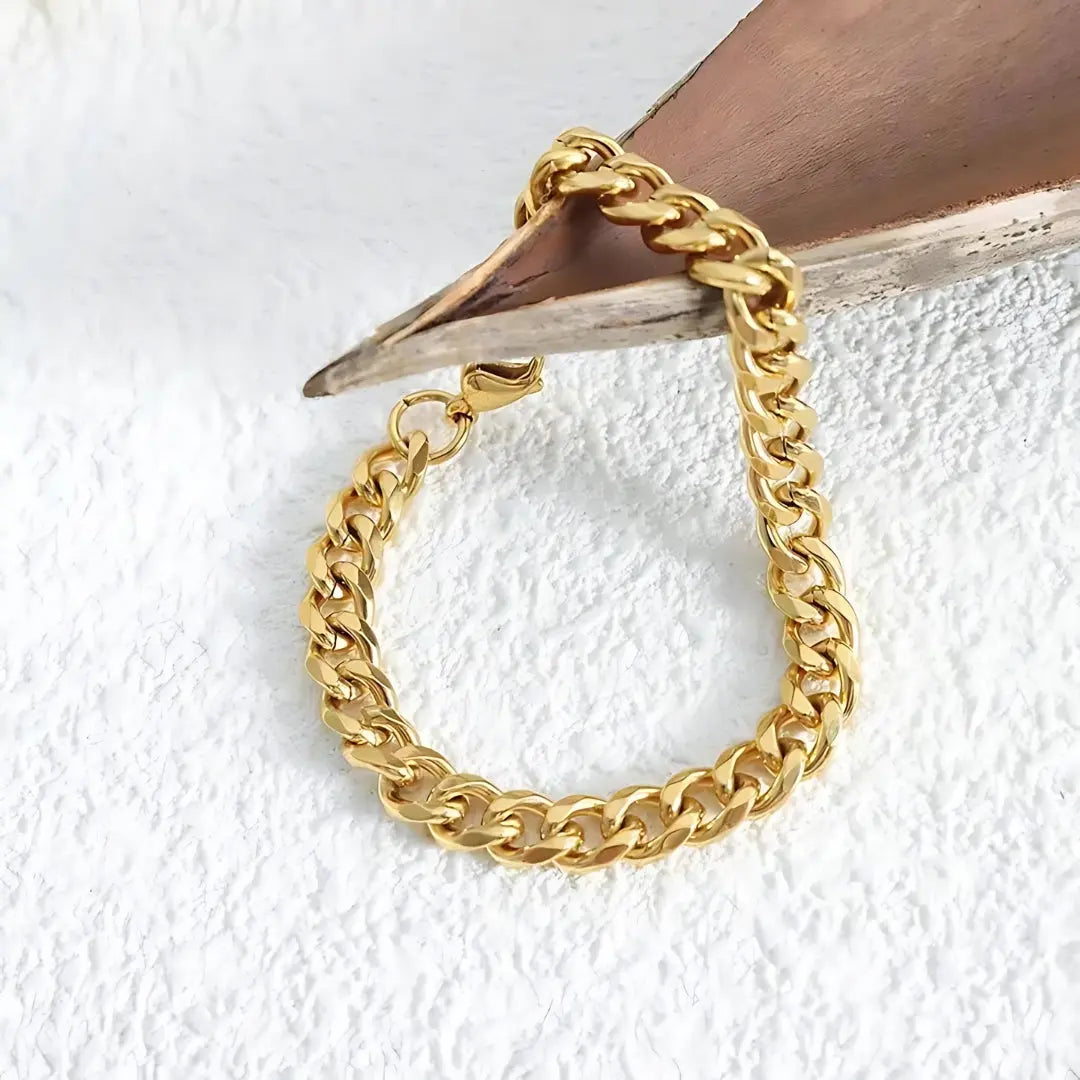 Klassische Cuban Link Armband vergoldet-18k - Pearlsey