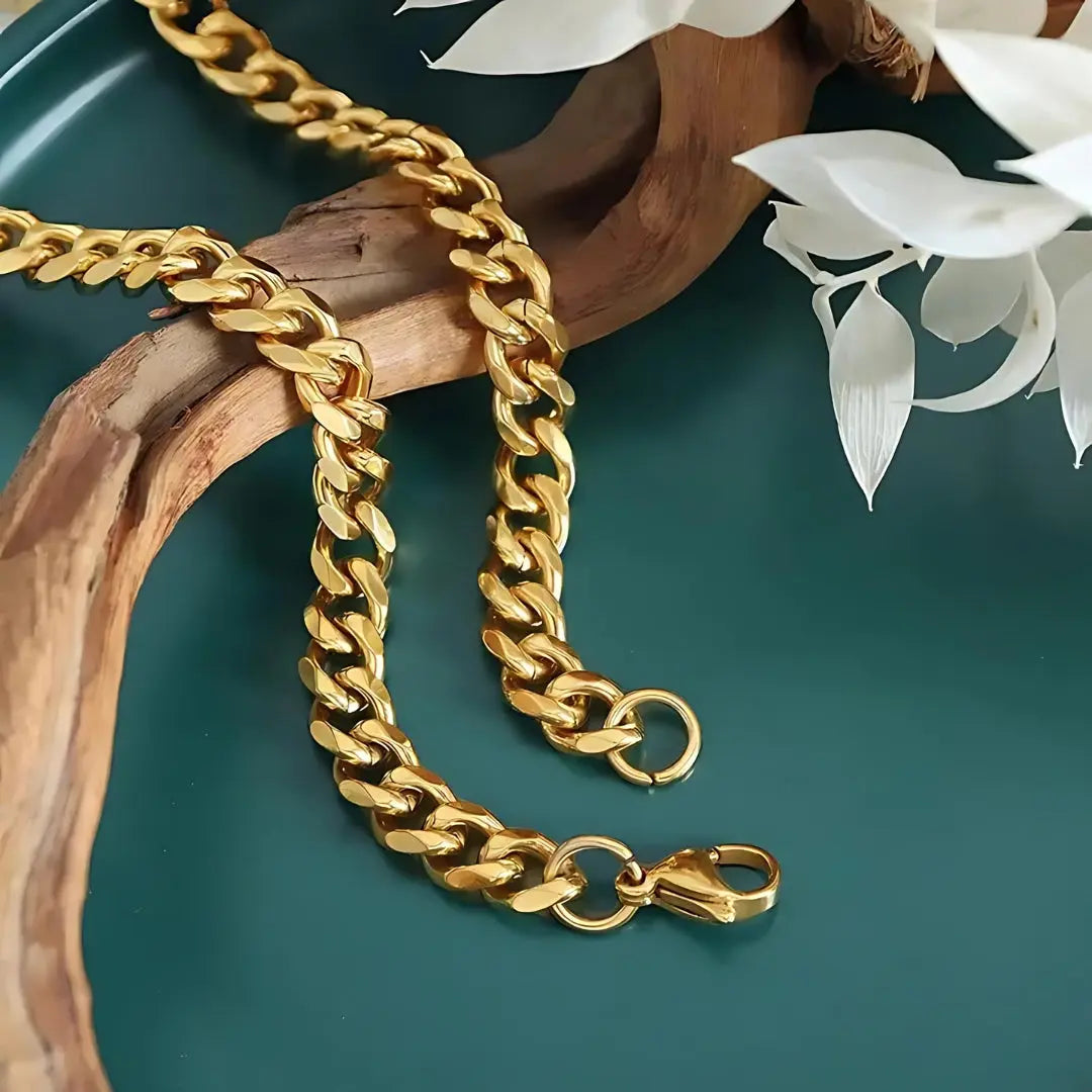 Klassische Cuban Link Armband vergoldet-18k - Pearlsey