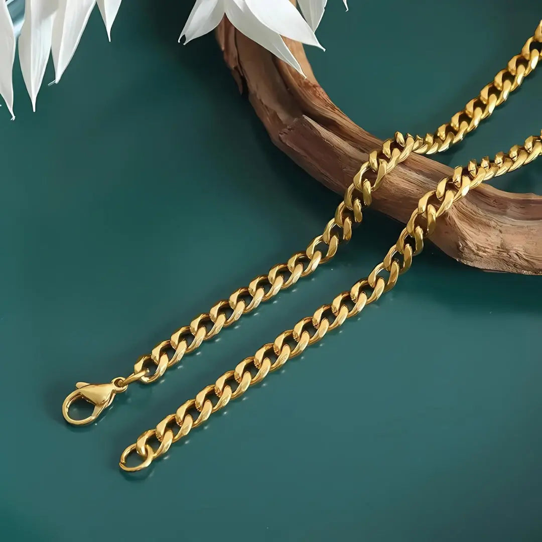 Klassische Cuban Link Armband vergoldet-18k - Pearlsey