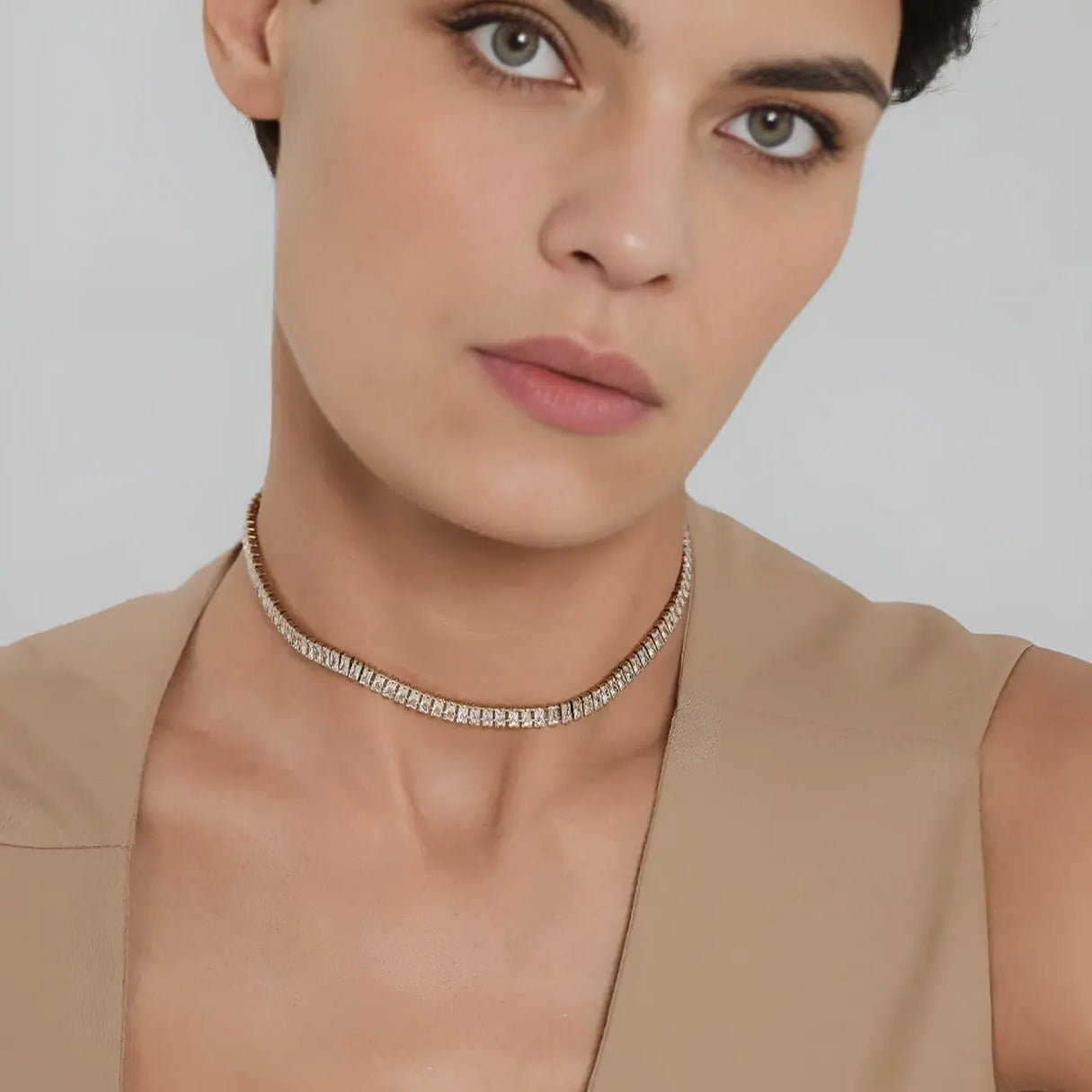 Penelope - Crystal Choker Halskette - Pearlsey