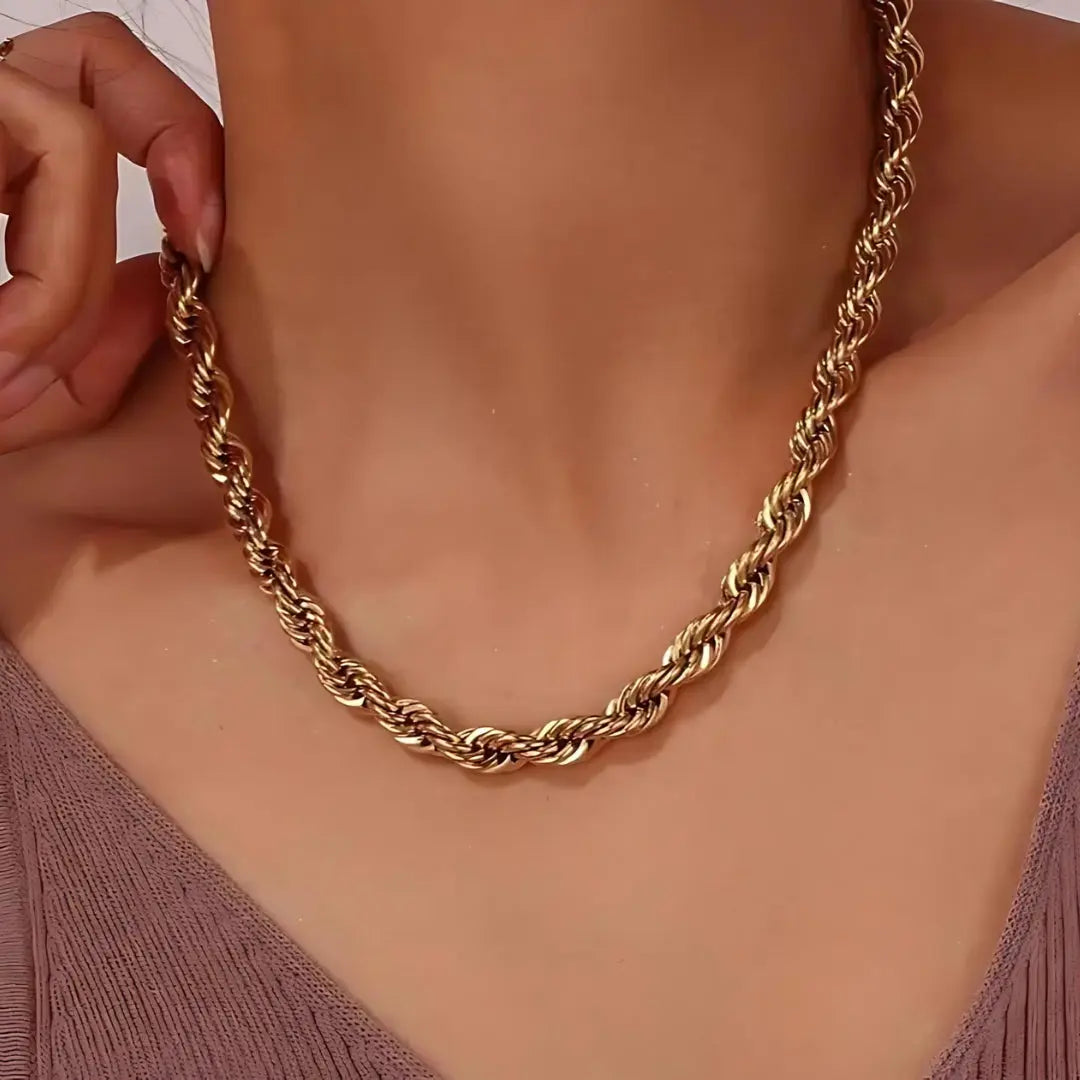 Rope Chain Halskette "Esmeralda" - 8mm - Pearlsey