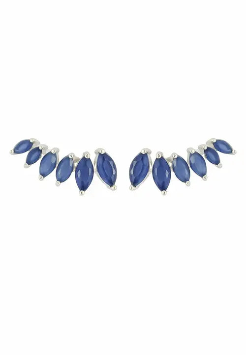 Silberne Stepping Steck-Ohrringe - Pearlsey