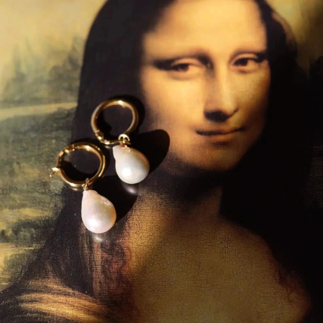 Tropfenförmige Barockperlen-Ohrringe (Detachable) - Pearlsey