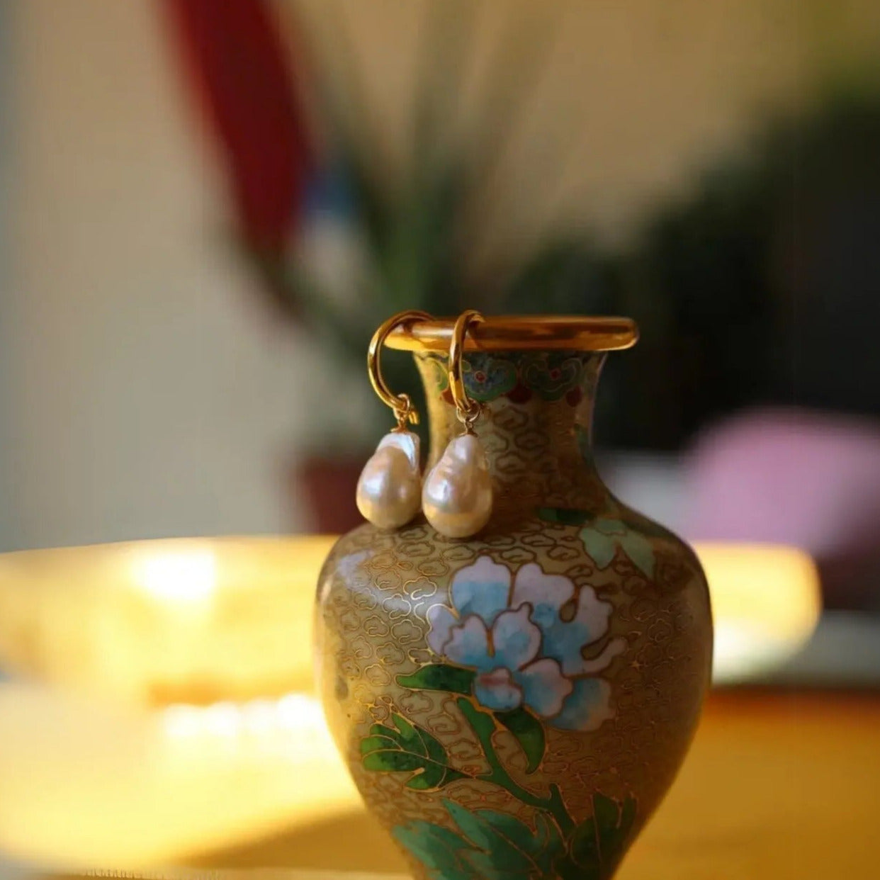 Tropfenförmige Barockperlen-Ohrringe (Detachable) - Pearlsey