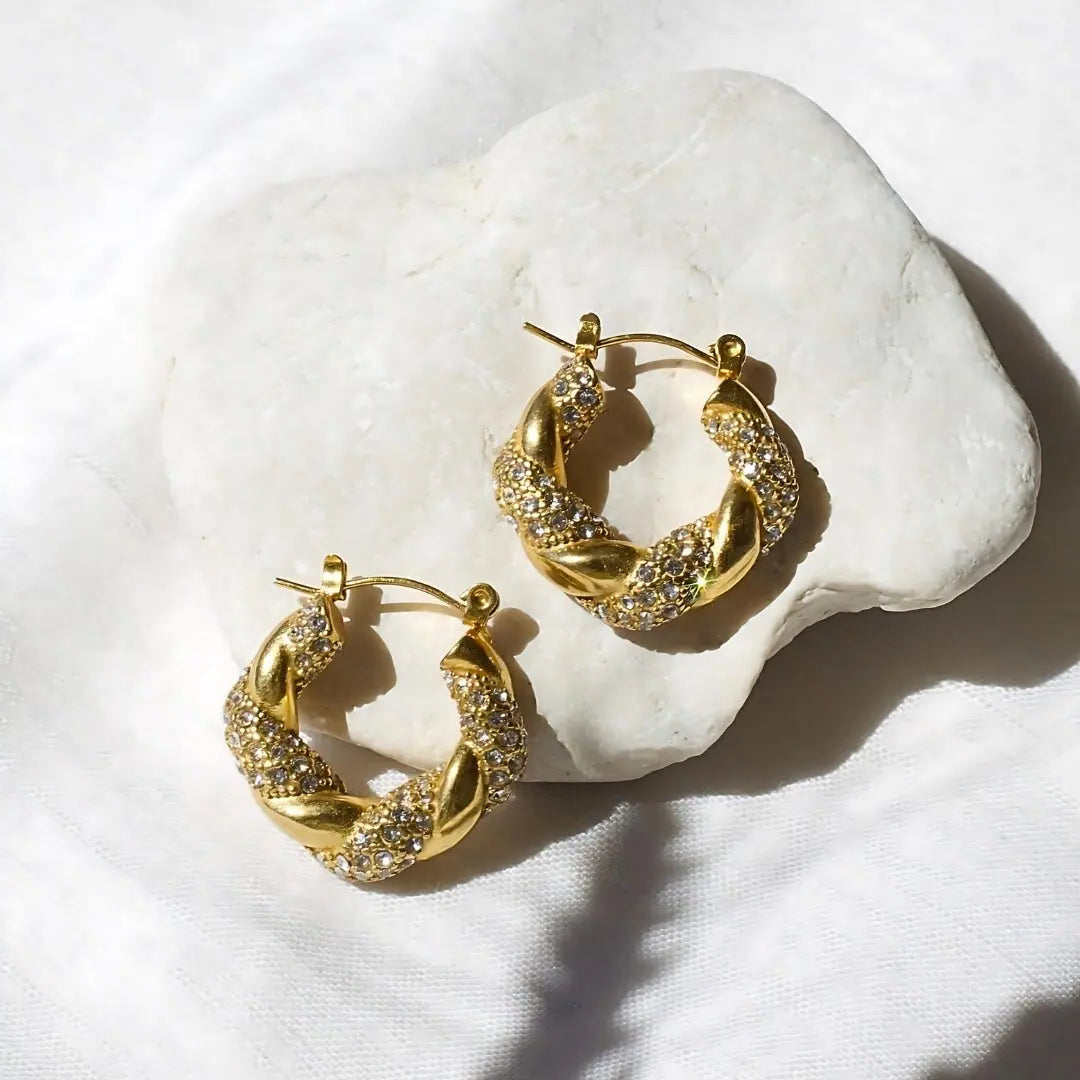 Twist Hoop Creolen "Egypt"-18k - Pearlsey