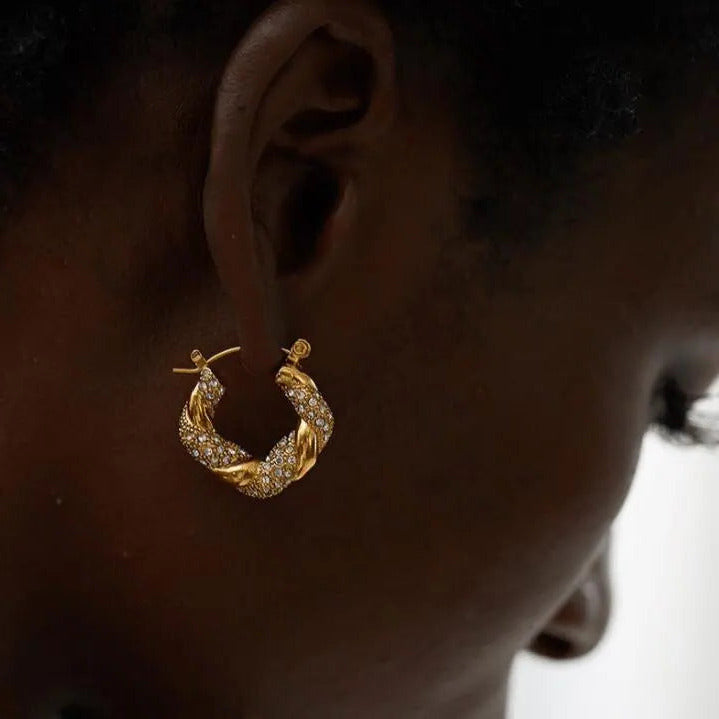 Twist Hoop Creolen "Egypt"-18k - Pearlsey