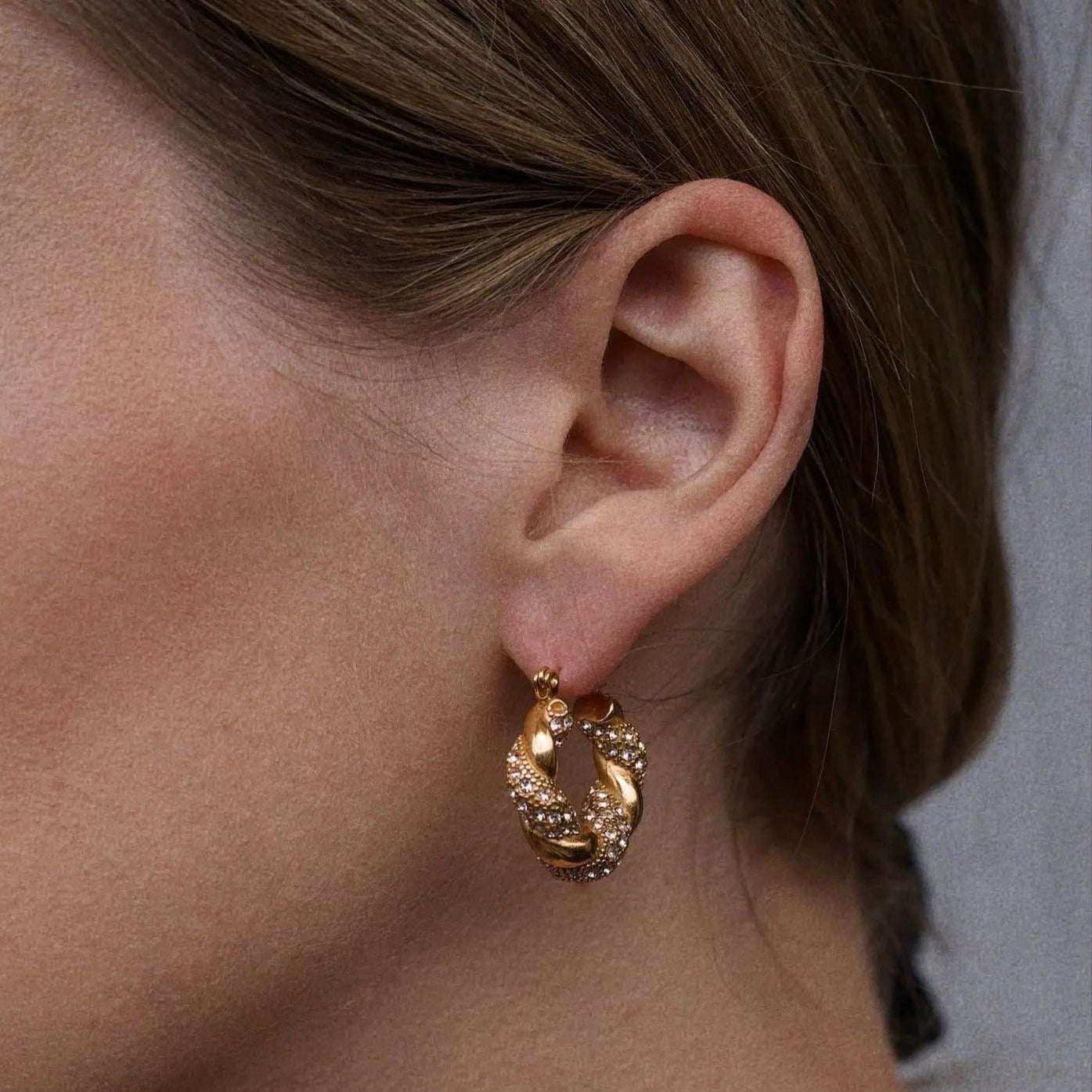 Twist Hoop Creolen "Egypt"-18k - Pearlsey