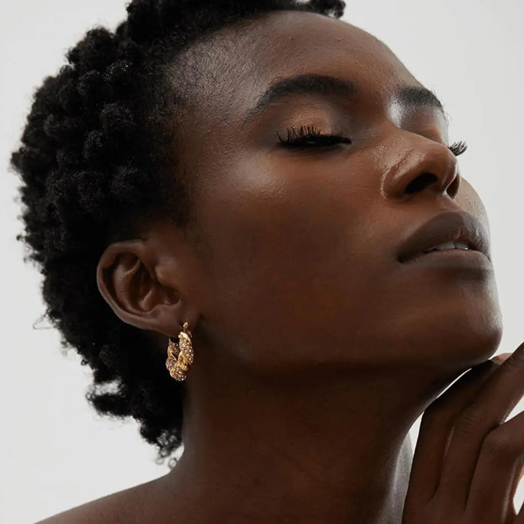 Twist Hoop Creolen "Egypt"-18k - Pearlsey