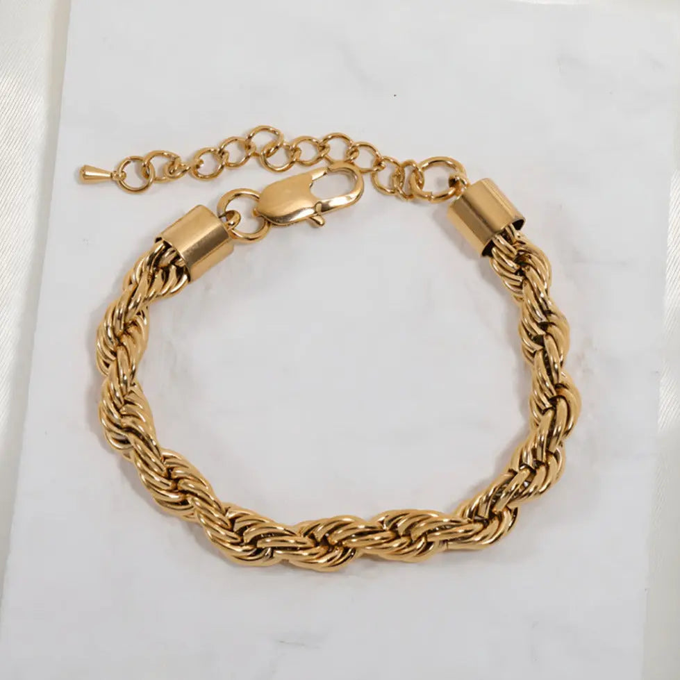 Twisted Rope Chain Armband "Esmeralda"-8mm - Pearlsey