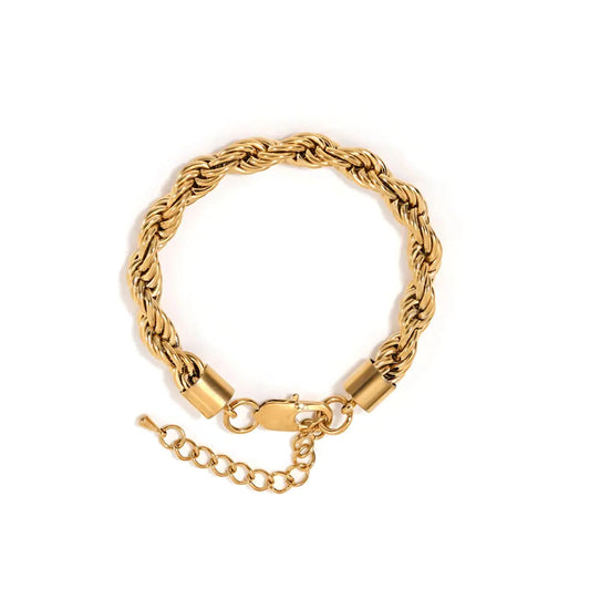 Twisted Rope Chain Armband "Esmeralda"-8mm - Pearlsey