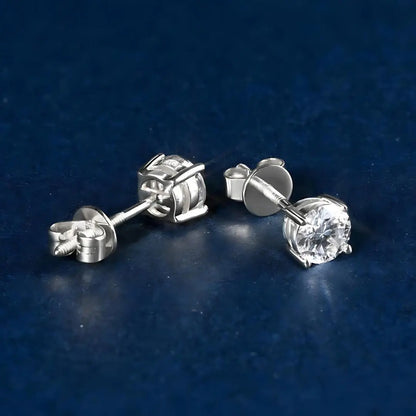 10 Karat Vollgold Stecker-Ohrringe mit 3mm-8mm Diamant - Pearlsey