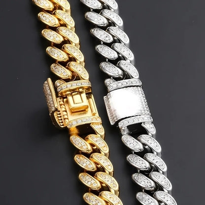 Moissanite Iced out Cuban Chain Armband "Miami Billionaire" - Pearlsey