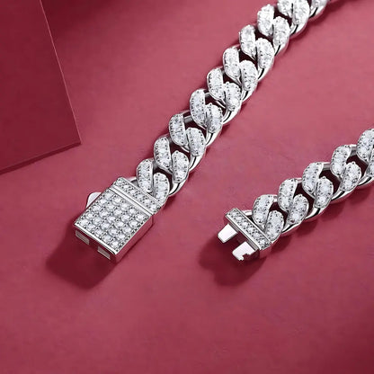 Moissanite Iced out Cuban Chain Armband "Miami Billionaire" - Pearlsey