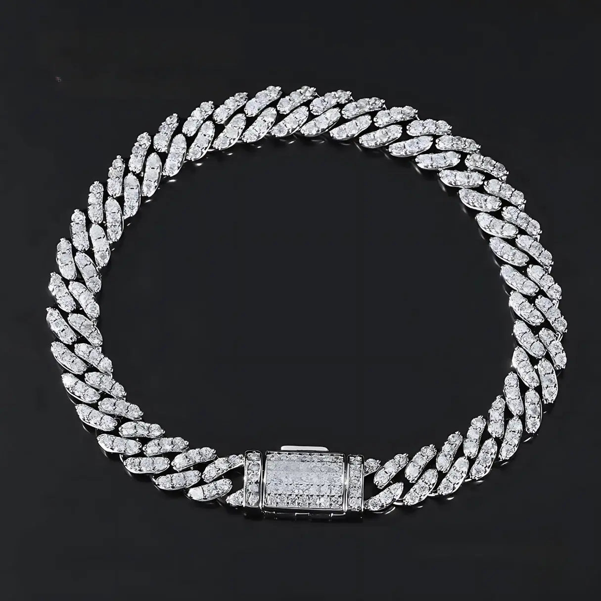 Moissanite Iced out Cuban Chain Armband "Miami Billionaire" - Pearlsey