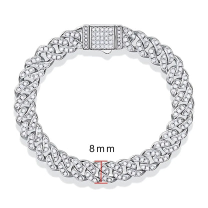 Moissanite Iced out Cuban Chain Armband "Miami Billionaire" - Pearlsey