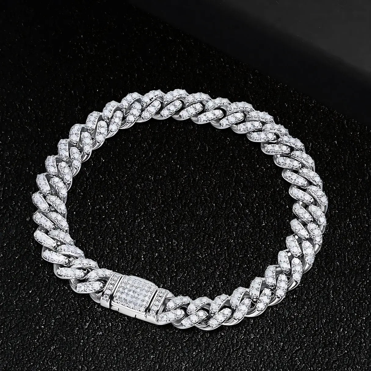 Moissanite Iced out Cuban Chain Armband "Miami Billionaire" - Pearlsey