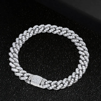 Moissanite Iced out Cuban Chain Armband "Miami Billionaire" - Pearlsey